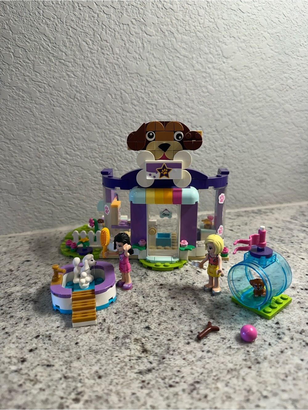 Lego Friends Puppy Care Center - Purple, Pink, Blue, Green, Yellow, Brown
